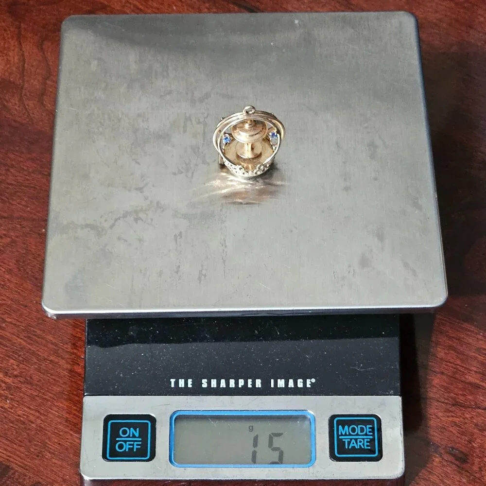 VINTAGE DANKNER 3D MECHANICAL SEATTLE SPACE NEEDLE 14K CHARM PENDANT NECKLACE